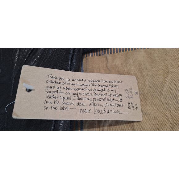 Marc Buchanan Pelle Pelle- leather pants size 30- NEW! with tag- unfinished hem! - Picture 11 of 11
